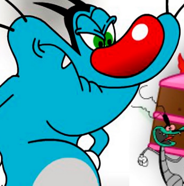 Oggy and the Cockroaches Food Face off Play Game online  - KIZ
