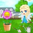 Play Baby Elsa Flower Care Game Free