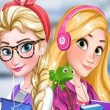 Play Elsa & Rapunzel College Girls Game Free